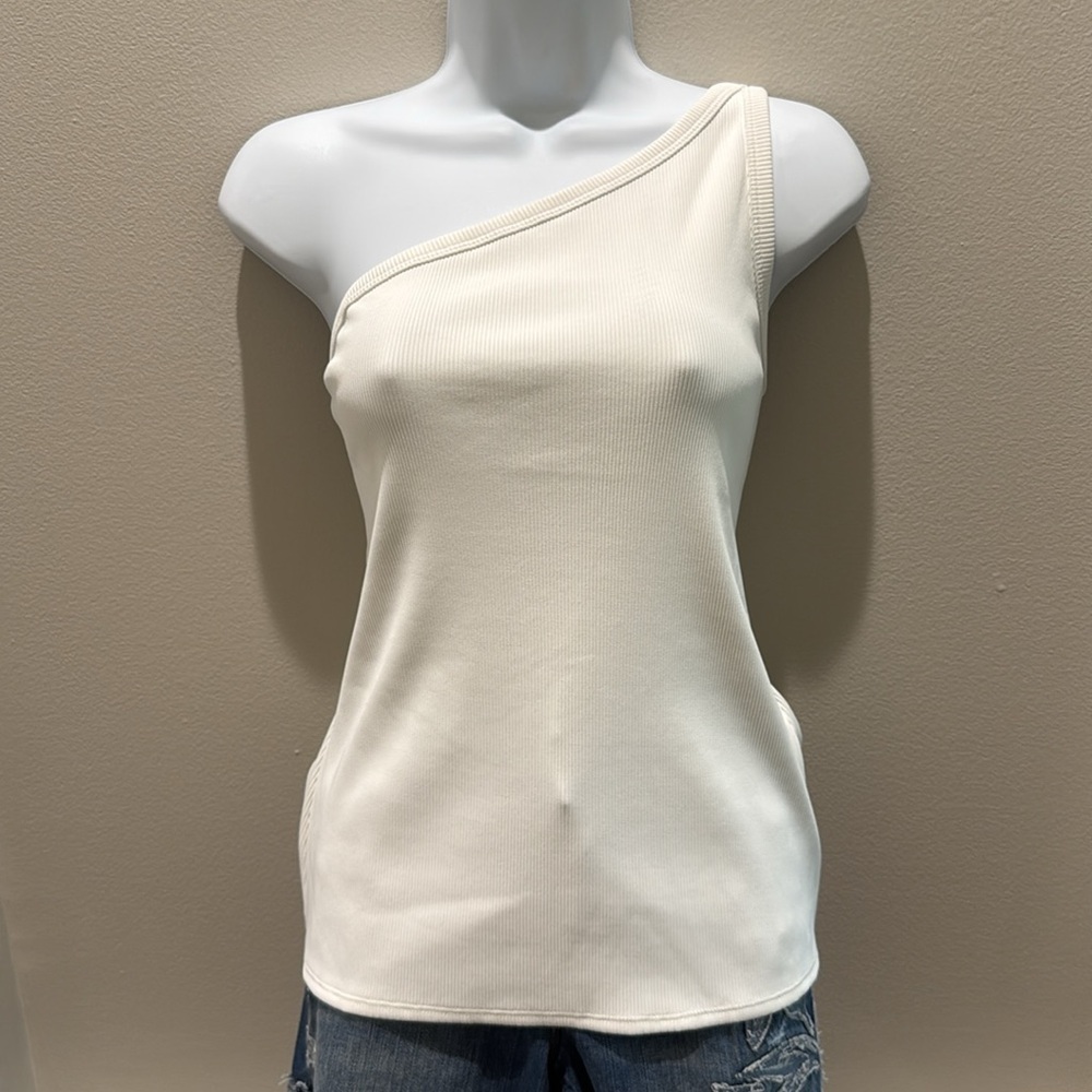 WHBM FORME Rib One-Shoulder Tank Top - Picture 2 of 9